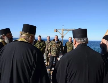 Ο υπουργός Εθνικής Άμυνας Π.Καμμένος στο Άγιο Όρος